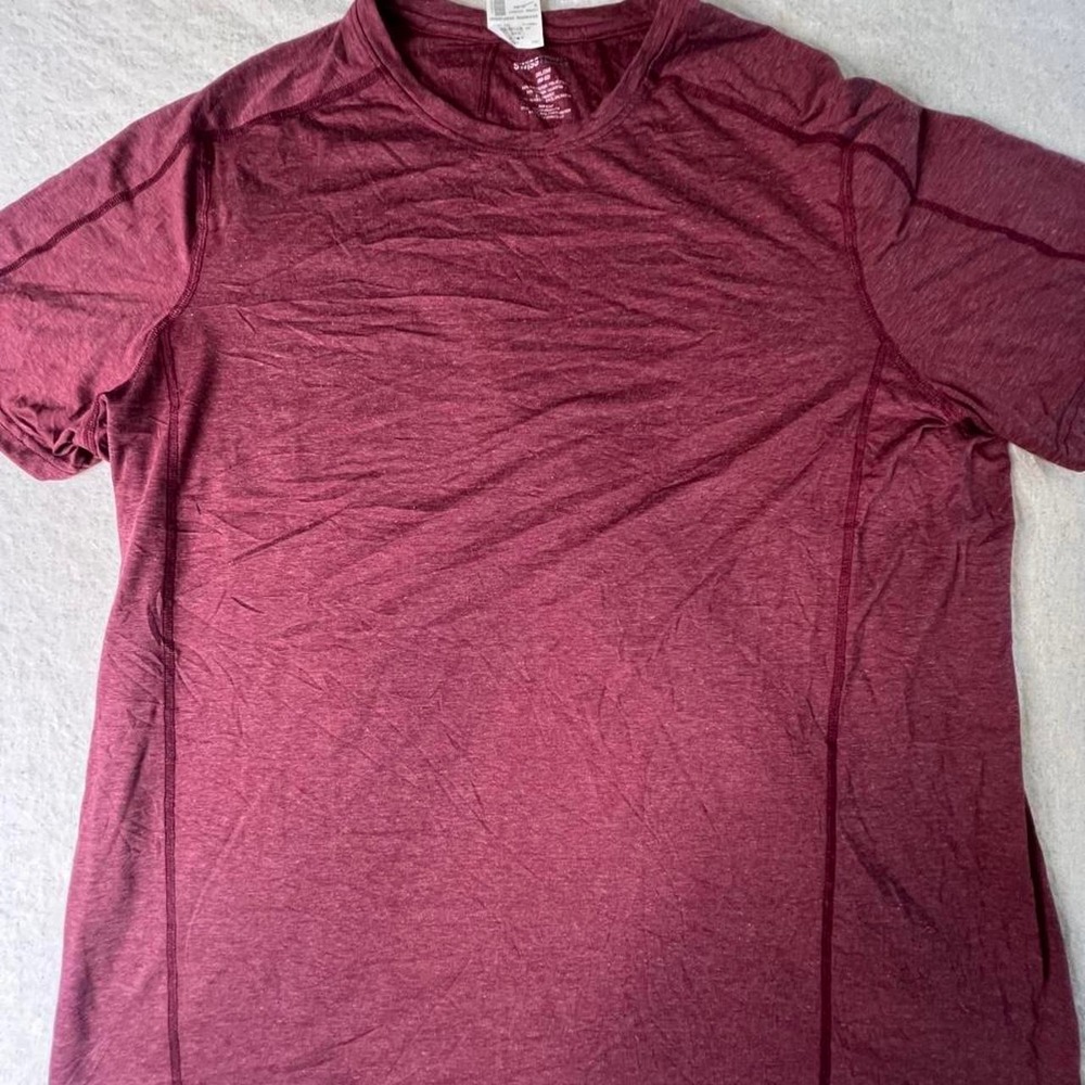 Swiss Tech Mens XXL Burgundy Wine Punch Heather Performance T-Shirt SM28Y075B
